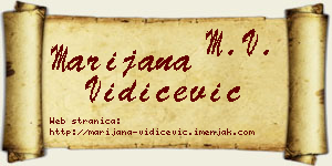 Marijana Vidičević vizit kartica